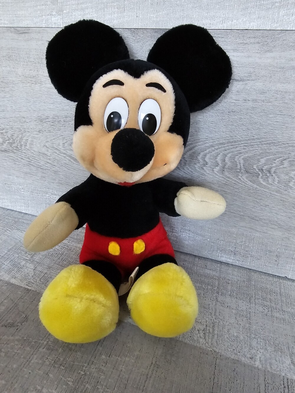 Vintage Mickey Mouse Plush Disney Land Disney World 12" Seated